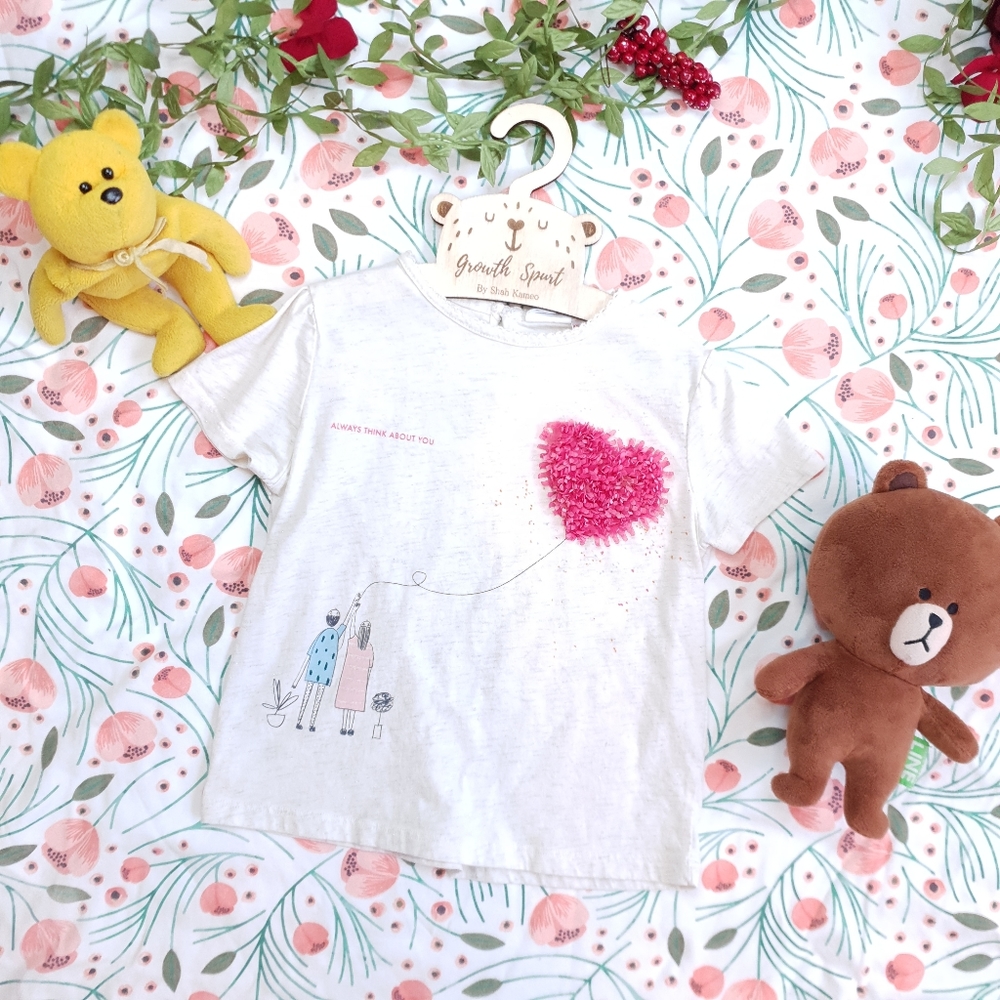 🥳HP🥳 ZARA Toddler Girl Tees 3-4T Love